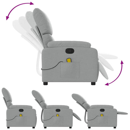 vidaXL Massagesessel Hellgrau Stoff