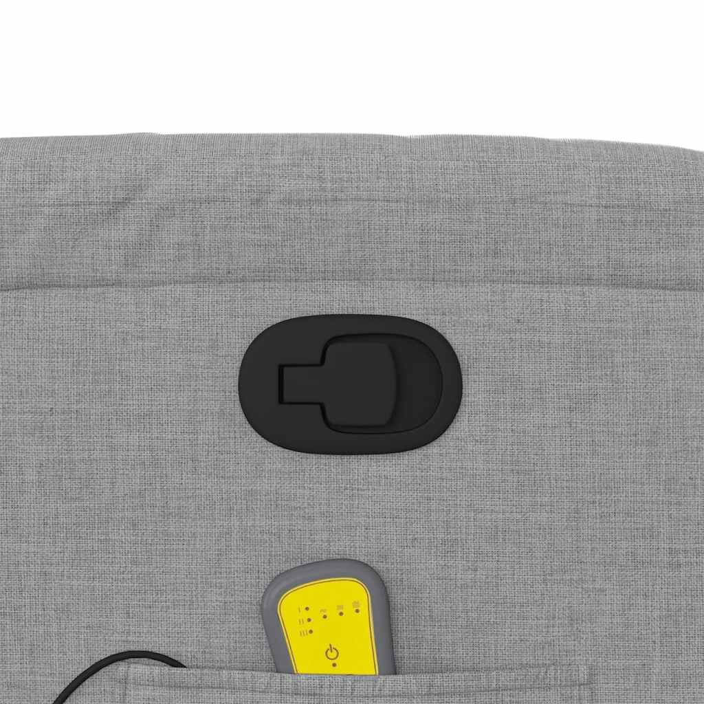 vidaXL Massagesessel Hellgrau Stoff