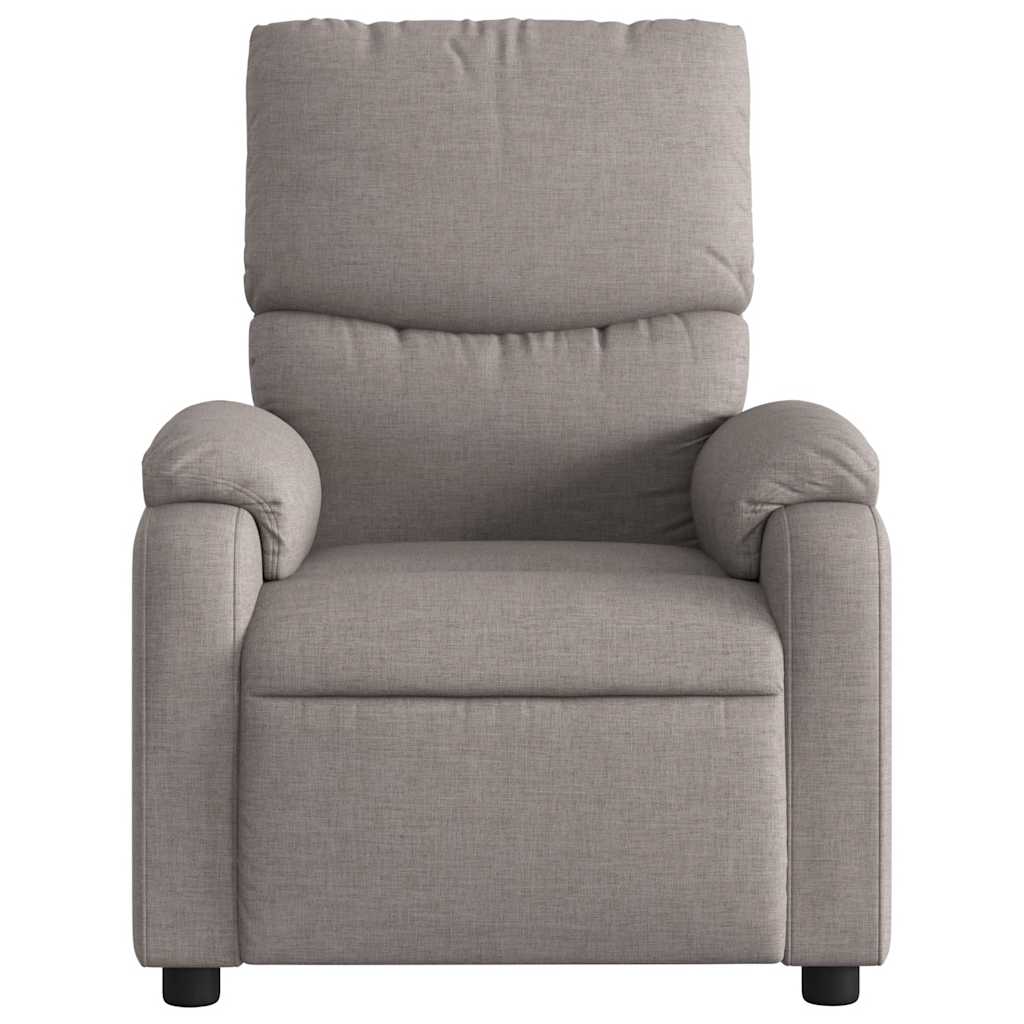 vidaXL Massagesessel Taupe Stoff