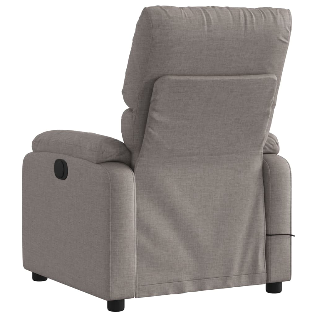 vidaXL Massagesessel Taupe Stoff