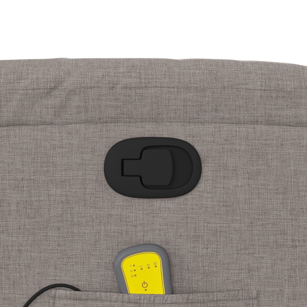 vidaXL Massagesessel Taupe Stoff