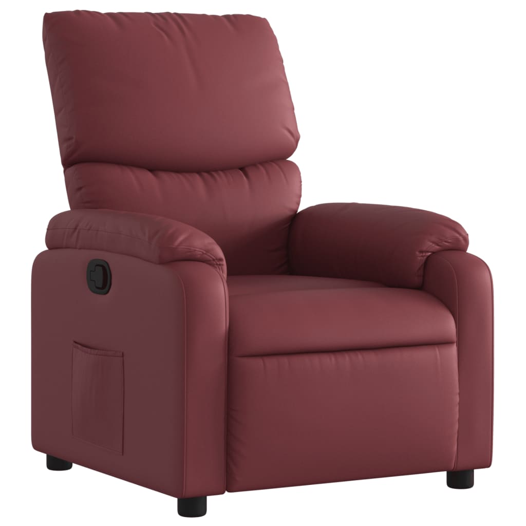 vidaXL Relaxsessel Weinrot Kunstleder