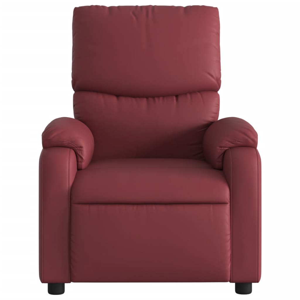 vidaXL Relaxsessel Weinrot Kunstleder