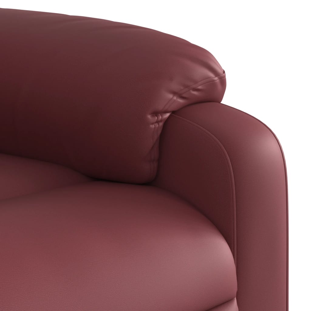 vidaXL Relaxsessel Weinrot Kunstleder