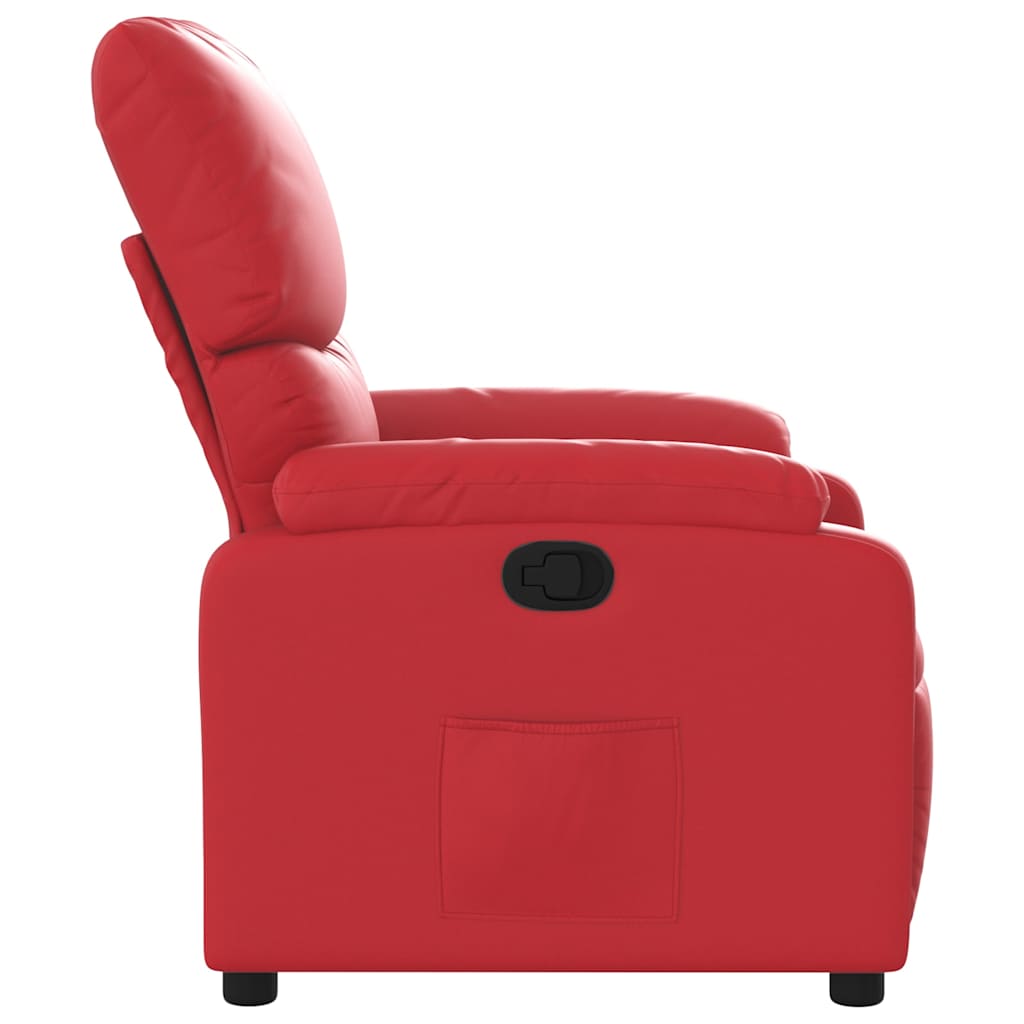 vidaXL Fauteuil relax rouge en similicuir