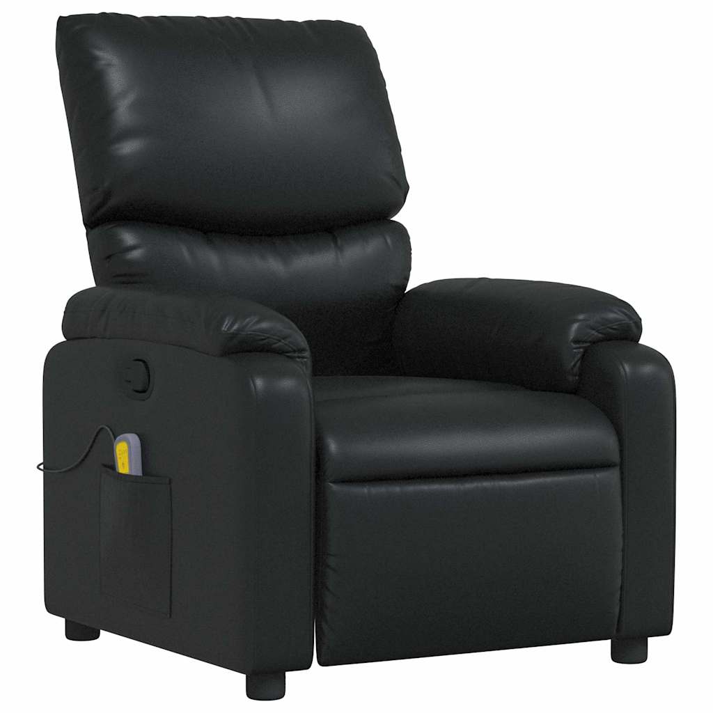 vidaXL Massagesessel Schwarz Kunstleder