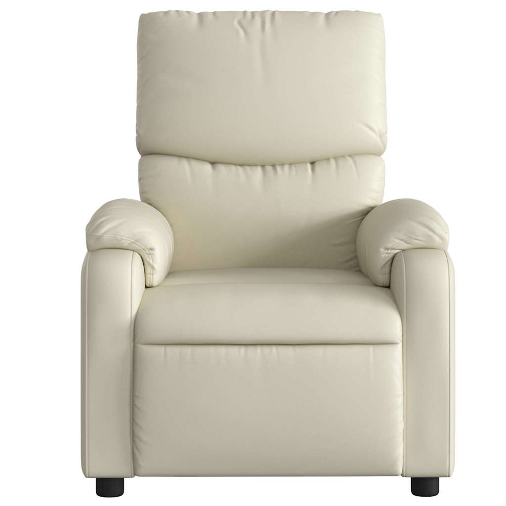 vidaXL Massagesessel Creme Kunstleder