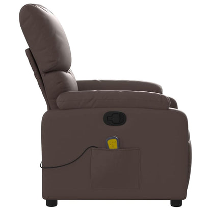 vidaXL Massagesessel Braun Kunstleder