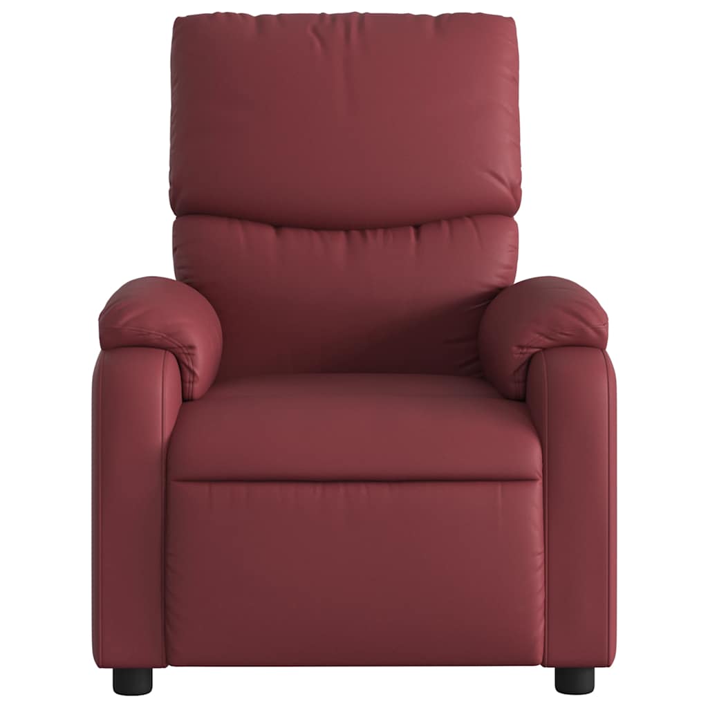 vidaXL Massagesessel Weinrot Kunstleder