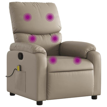 vidaXL Massagesessel Cappuccino-Braun Kunstleder