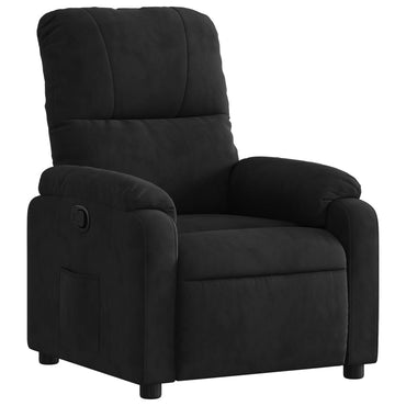 Fauteuil relax vidaXL Noir Tissu en microfibres
