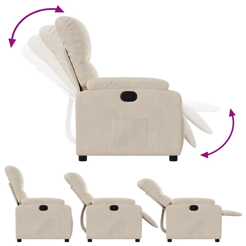 vidaXL Relaxsessel Beige Mikrofasergewebe