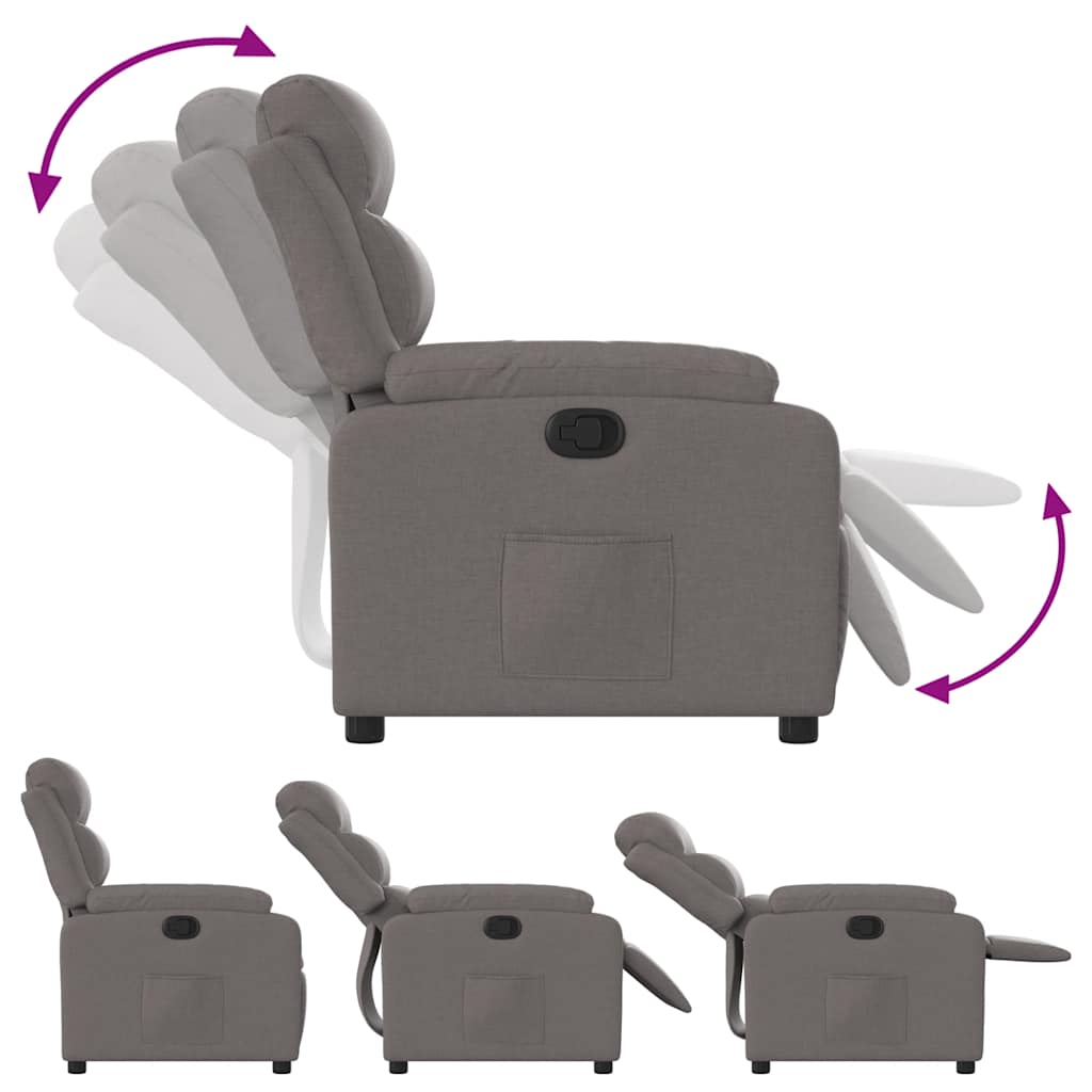vidaXL Relaxsessel Taupe Stoff