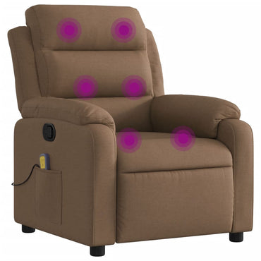 vidaXL Massagesessel Braun Stoff