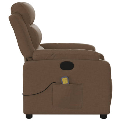vidaXL Massagesessel Braun Stoff