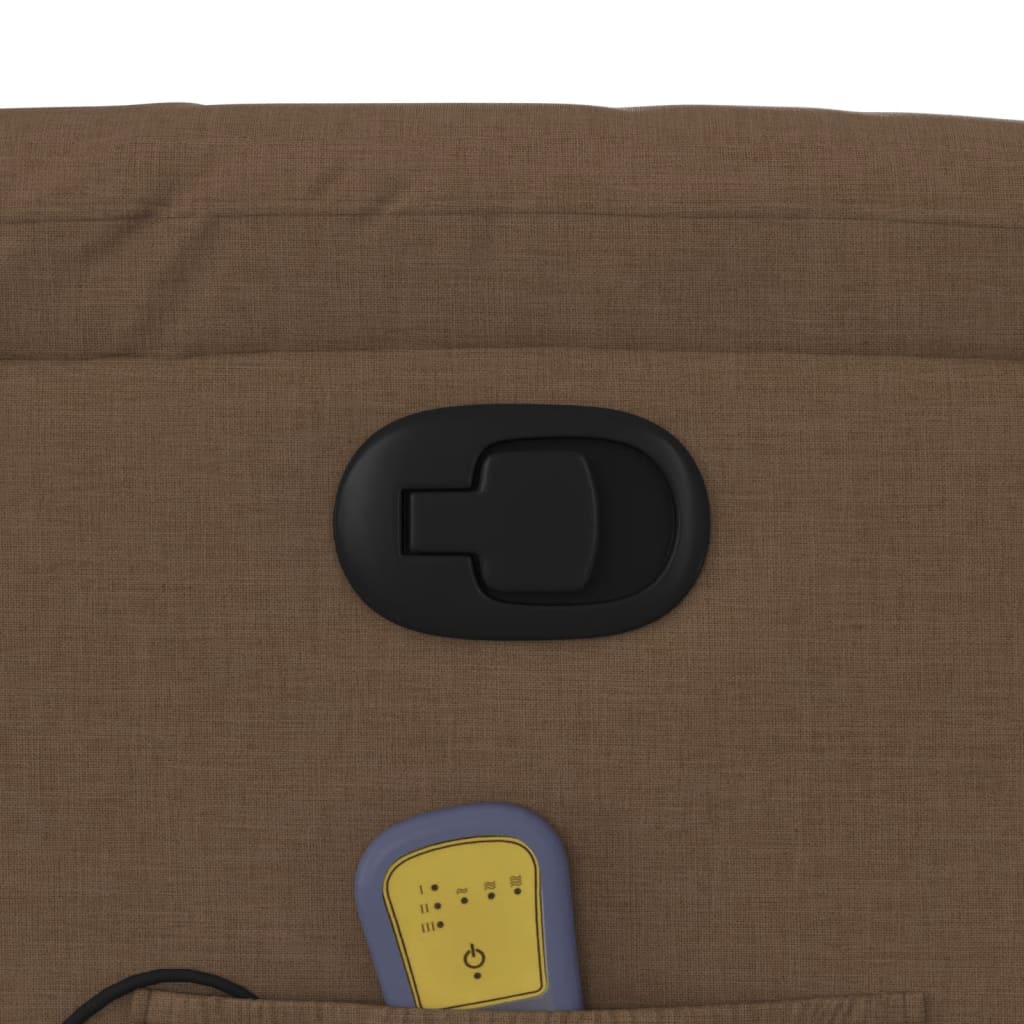 vidaXL Massagesessel Braun Stoff
