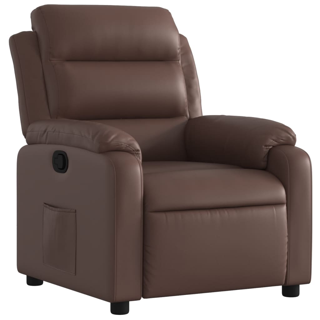 vidaXL Fauteuil relax marron similicuir