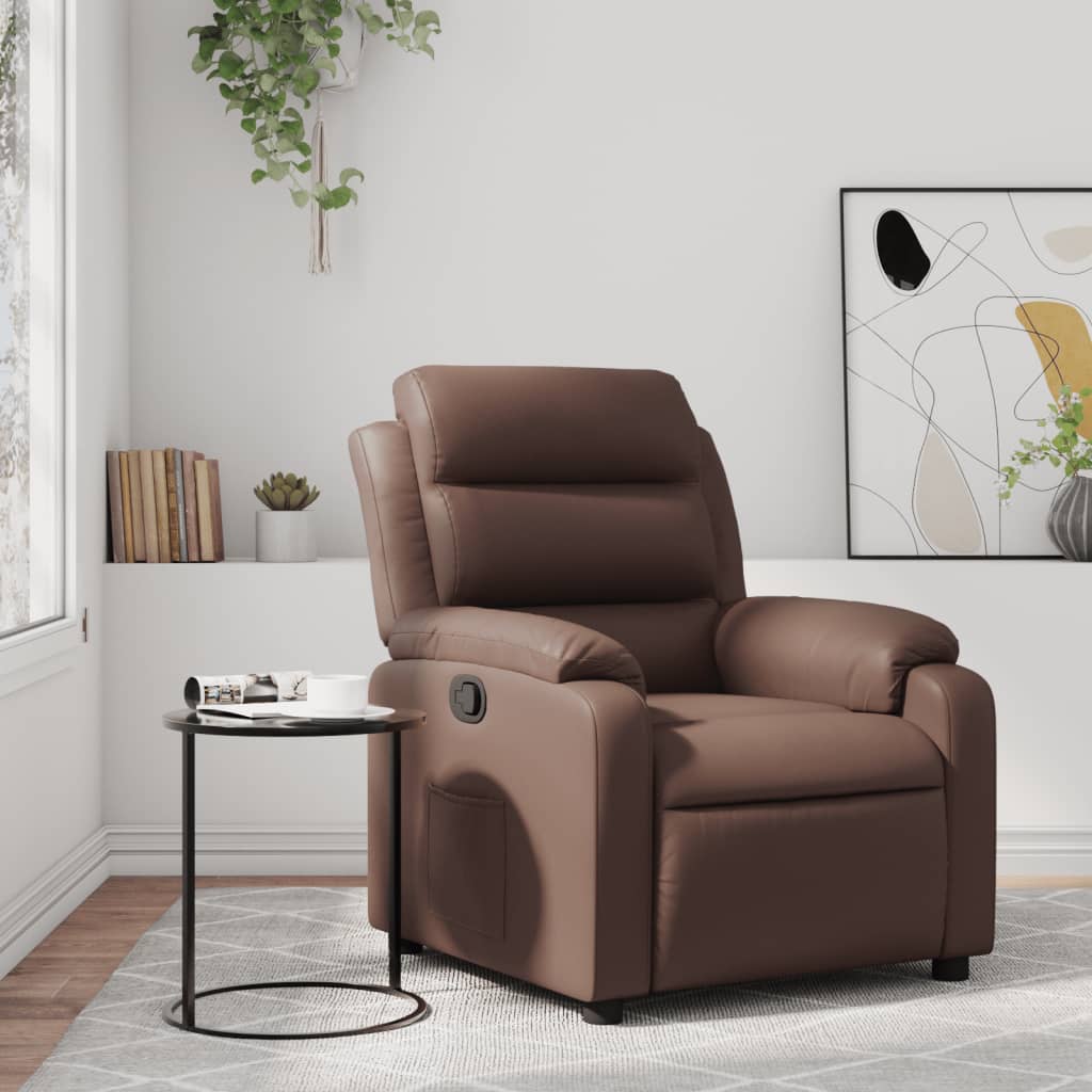 vidaXL Fauteuil relax marron similicuir