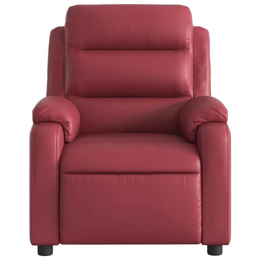 vidaXL Fauteuil de massage Similicuir Rouge bordeaux