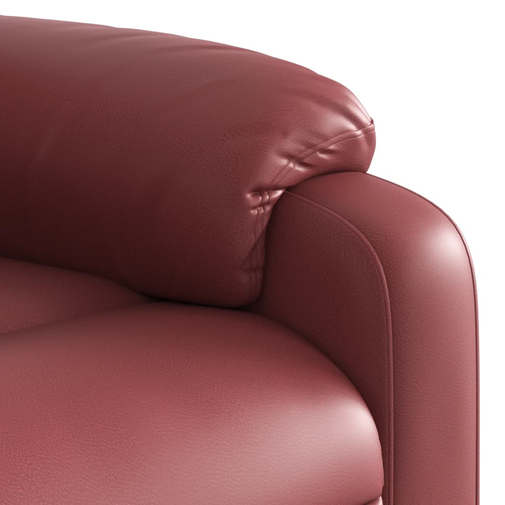vidaXL Fauteuil de massage Similicuir Rouge bordeaux
