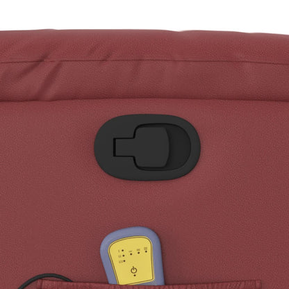 vidaXL Fauteuil de massage Similicuir Rouge bordeaux