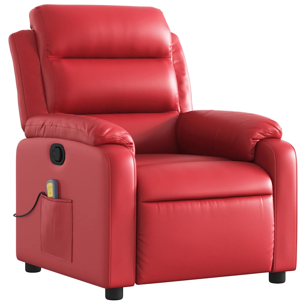 vidaXL Massagesessel Rot Kunstleder