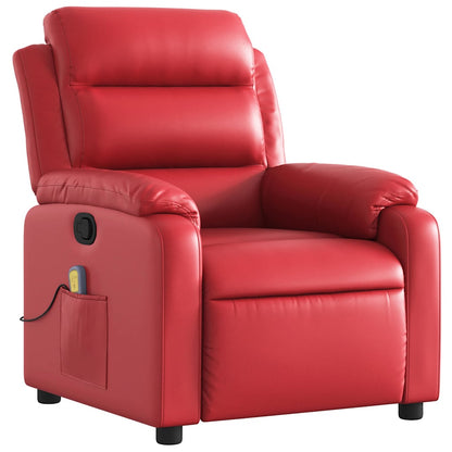 vidaXL Massagesessel Rot Kunstleder