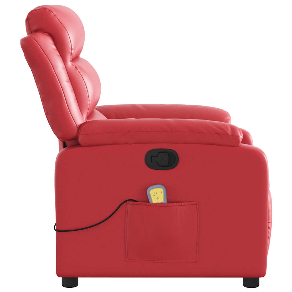 vidaXL Massagesessel Rot Kunstleder