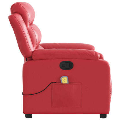 vidaXL Massagesessel Rot Kunstleder