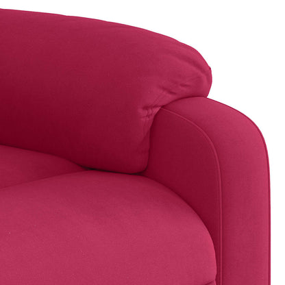 vidaXL Massagesessel Weinrot Samt