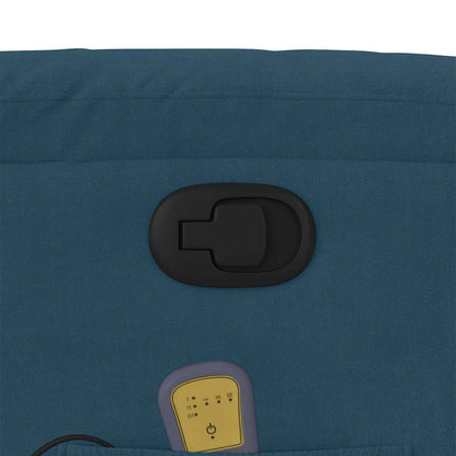 Massagesessel Blau Samt