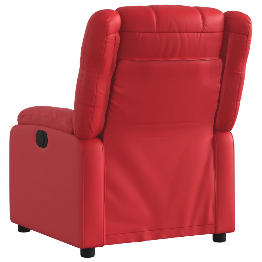 vidaXL Fauteuil relax rouge en similicuir