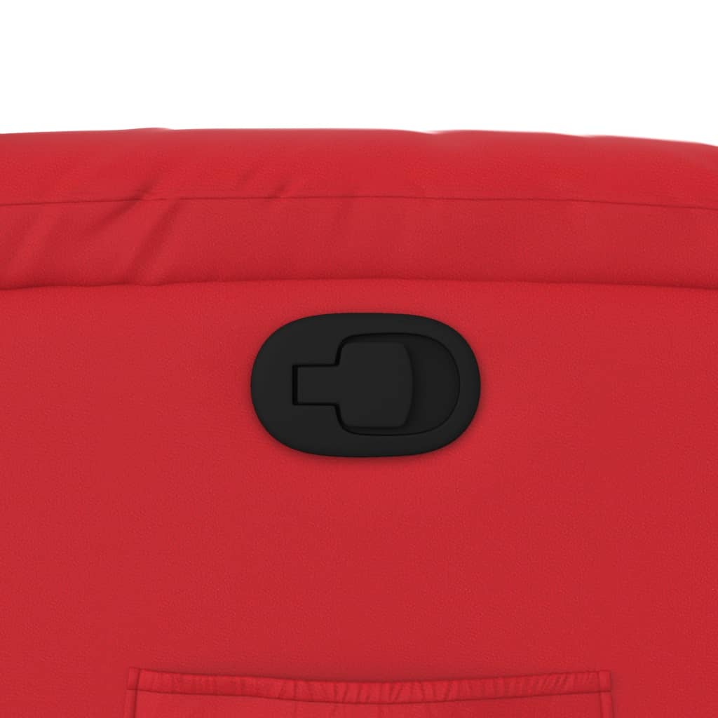 vidaXL Fauteuil relax rouge en similicuir