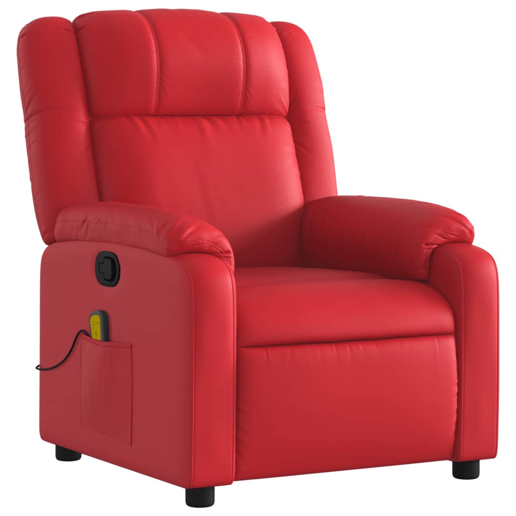 vidaXL Massagesessel Rot Kunstleder
