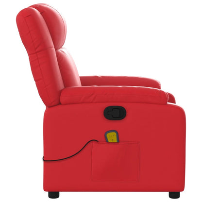 vidaXL Massagesessel Rot Kunstleder