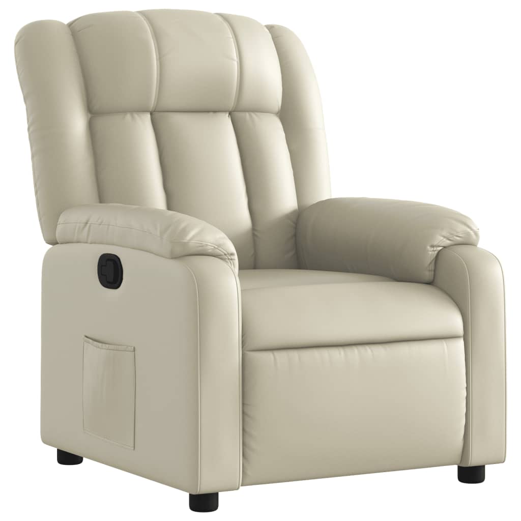 vidaXL Relaxsessel Creme Kunstleder