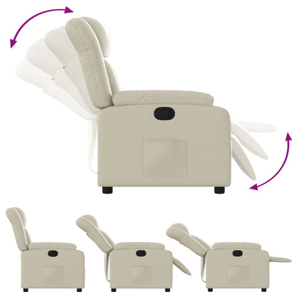 vidaXL Relaxsessel Creme Kunstleder