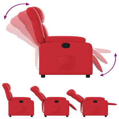 vidaXL Fauteuil relax rouge en similicuir