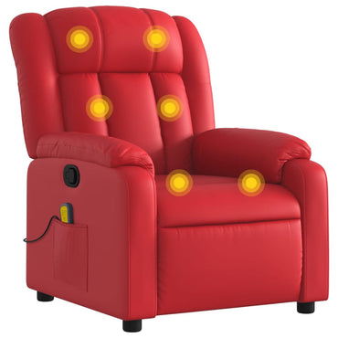 Fauteuil de massage vidaXL rouge similicuir