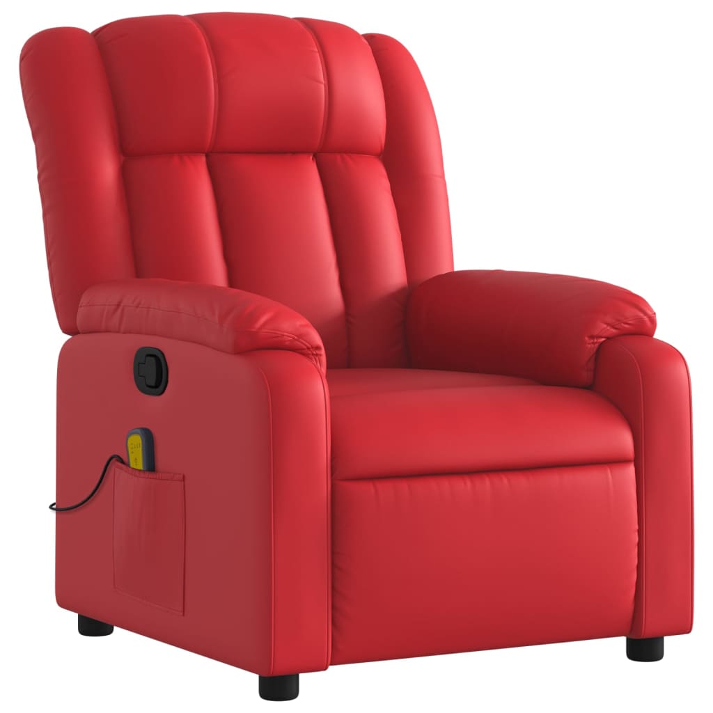 Fauteuil de massage vidaXL rouge similicuir