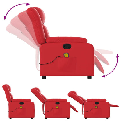 Fauteuil de massage vidaXL rouge similicuir