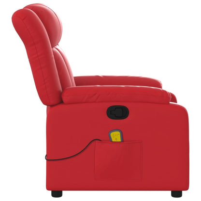 Fauteuil de massage vidaXL rouge similicuir