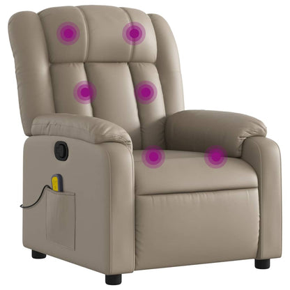 vidaXL Massagesessel Cappuccino-Braun Kunstleder