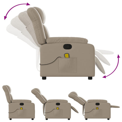 vidaXL Massagesessel Cappuccino-Braun Kunstleder
