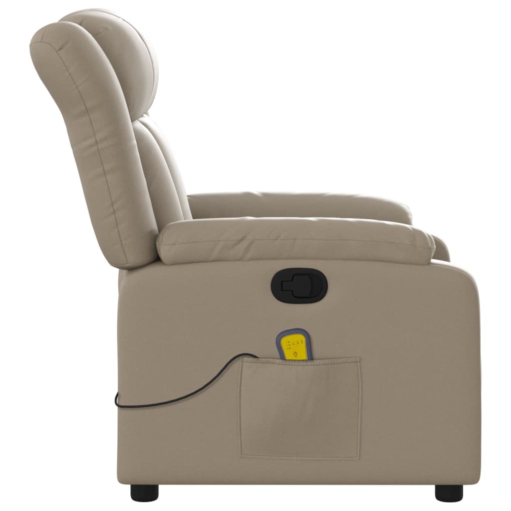vidaXL Massagesessel Cappuccino-Braun Kunstleder