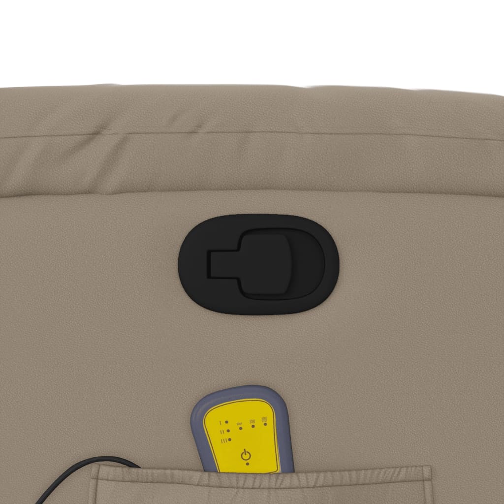 vidaXL Massagesessel Cappuccino-Braun Kunstleder