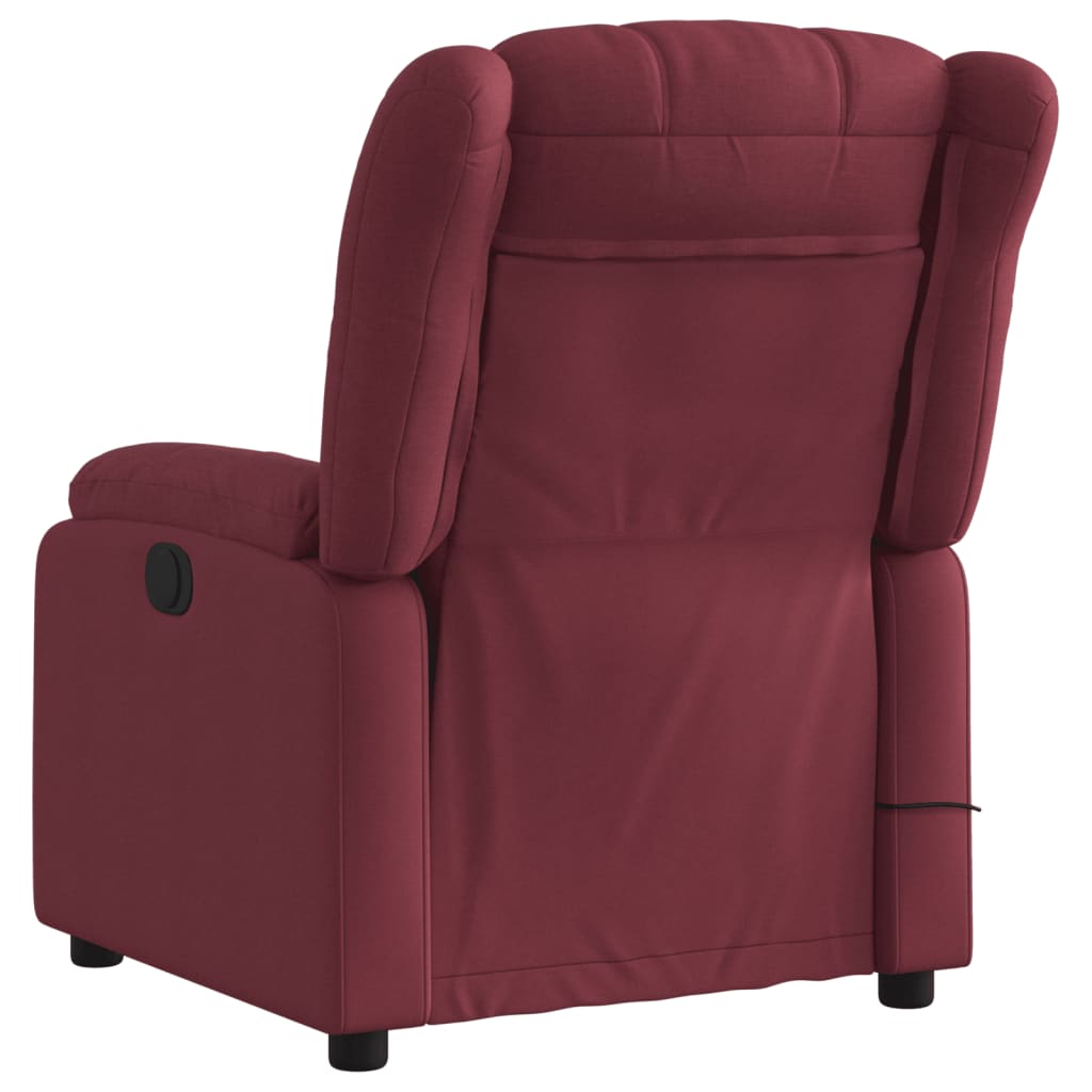vidaXL Massagesessel Weinrot Stoff