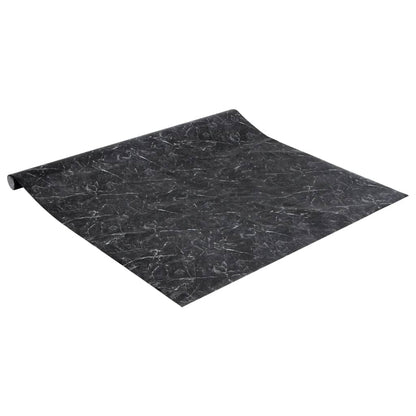 Möbelfolien Selbstklebend Marmor-Optik Schwarz 90x500 cm PVC