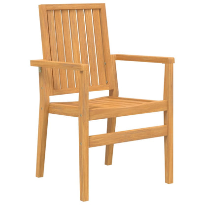 vidaXL Gartenstühle 6 Stk. Stapelbar 56,5x57,5x91 cm Massivholz Teak