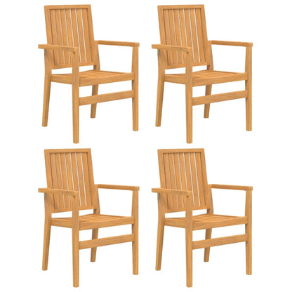 vidaXL 5-tlg. Garten-Essgruppe Massivholz Teak